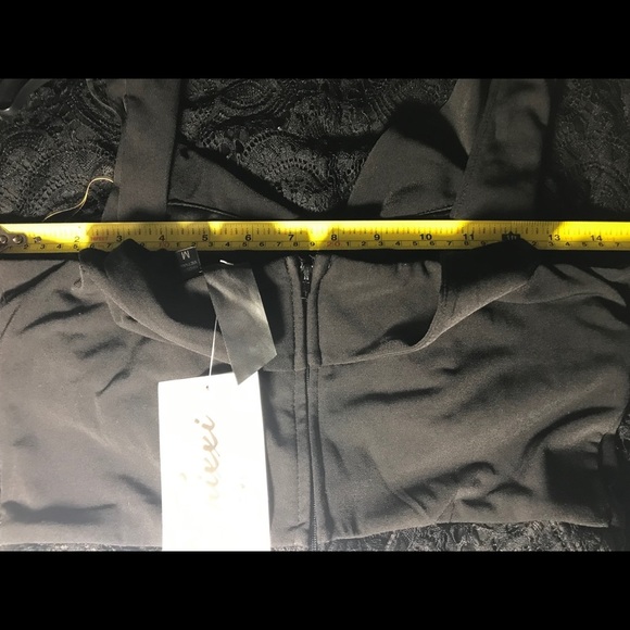 Trixxi Girls black lace stretchy party dress Med. - Picture 6 of 8